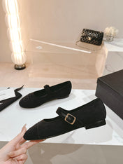 mary jane flat black corduroy