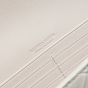 BV Long Clutch Andiamo 31 White Leather Ghw