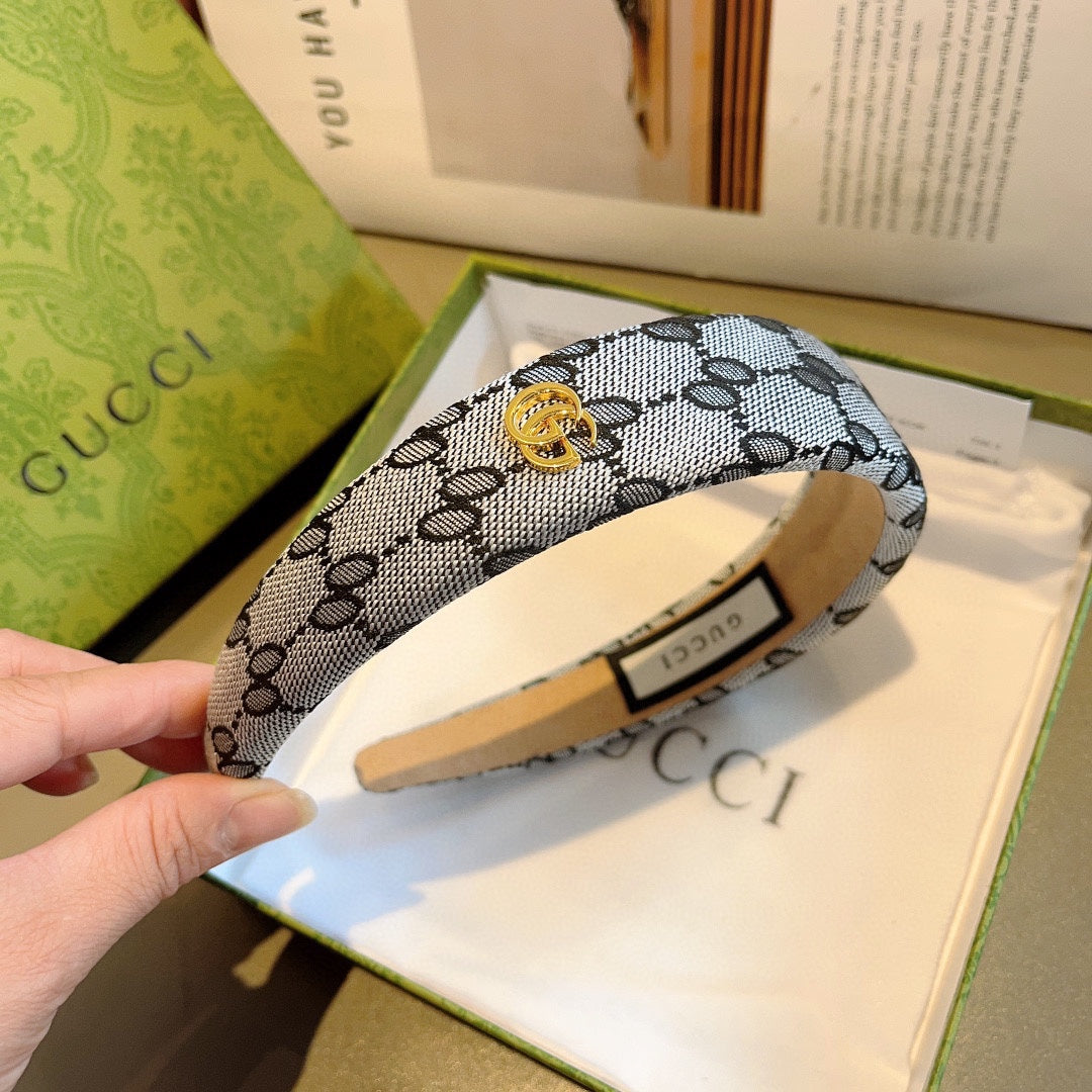 HEADBAND IN LIGHT GRAY MONOGRAM CANVAS 406053