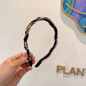 BLACK FABRIC WITH CRYSTAL HAIRBAND 417312