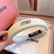THICK HAIR BAND IN WHITE RAW FABRIC 423576