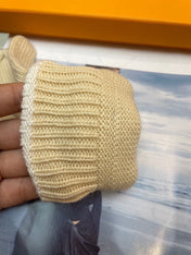 GLOVES IN WHEAT TAN MIX WHITE WOOL 458572