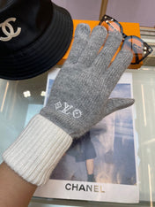 GLOVES IN DOVE GRAY MIX WHITE WOOL 458573