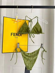 FENDI BIKINI 25S TWO PIECE IN GREEN 742660