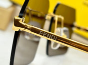 SKY RECTANGULAR FRAME SUNGLASSES FE40043U IN METAL
