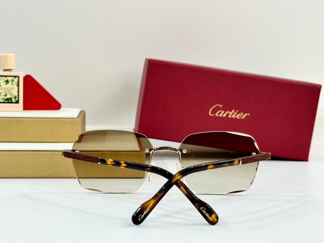 SANTOS SQUARE FRAME SUNGLASSES 530303 IN METAL