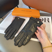 LV GLOVES IN BLACK LAMBSKIN 466818
