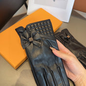 LV GLOVES IN BLACK LAMBSKIN 465812