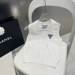 POLO TANK TOP 638007 IN WHITE COTTON RIBBED KNIT