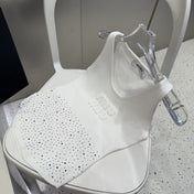 TANK TOP 640624 IN WHITE COTTON MUTILCOLOR CRYSTAL