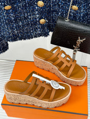 ISABELLA SANDAL BRIGHT BROWN CALFSKIN