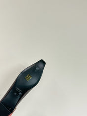 BALLERINA FLATS IN MAHAGANY RED PATENT CALFSKIN