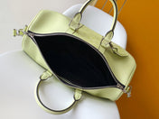 LV 25S KEEPALL BANDOULIÈRE 45 IN LIGHT OLIVE GREEN CALFSKIN SILVER HARDWARE