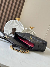 CHANEL 26S FLAP BAG 32 IN BLACK LAMBSKIN