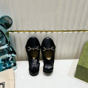 GG BALLET SUPER SLIM BUCKLE BLACK LAMBSKIN