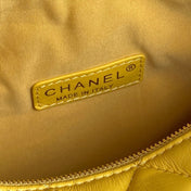 CAMERA BAG 24 IN MIMOSA YELLOW SHINY CALFSKIN GOLD CHAIN