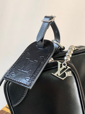 LV 25S NIL BAG 25 IN BLACK CALFSKIN SILVER HARDWARE