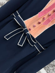 VALENTINO LONG-SLEEVE PUSSY-BOW DRESS 274583