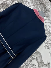 VALENTINO LONG-SLEEVE PUSSY-BOW DRESS 274583