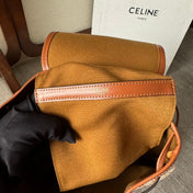 MEDIUM FOLCO BACKPACK 32 IN WHITE TRIOMPHE CANVAS
