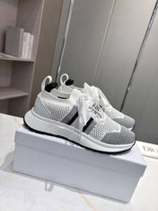 CD RUN SNEAKER 25S IN BLACK AND WHITE MESH FABRIC TWO-TONE SOLE