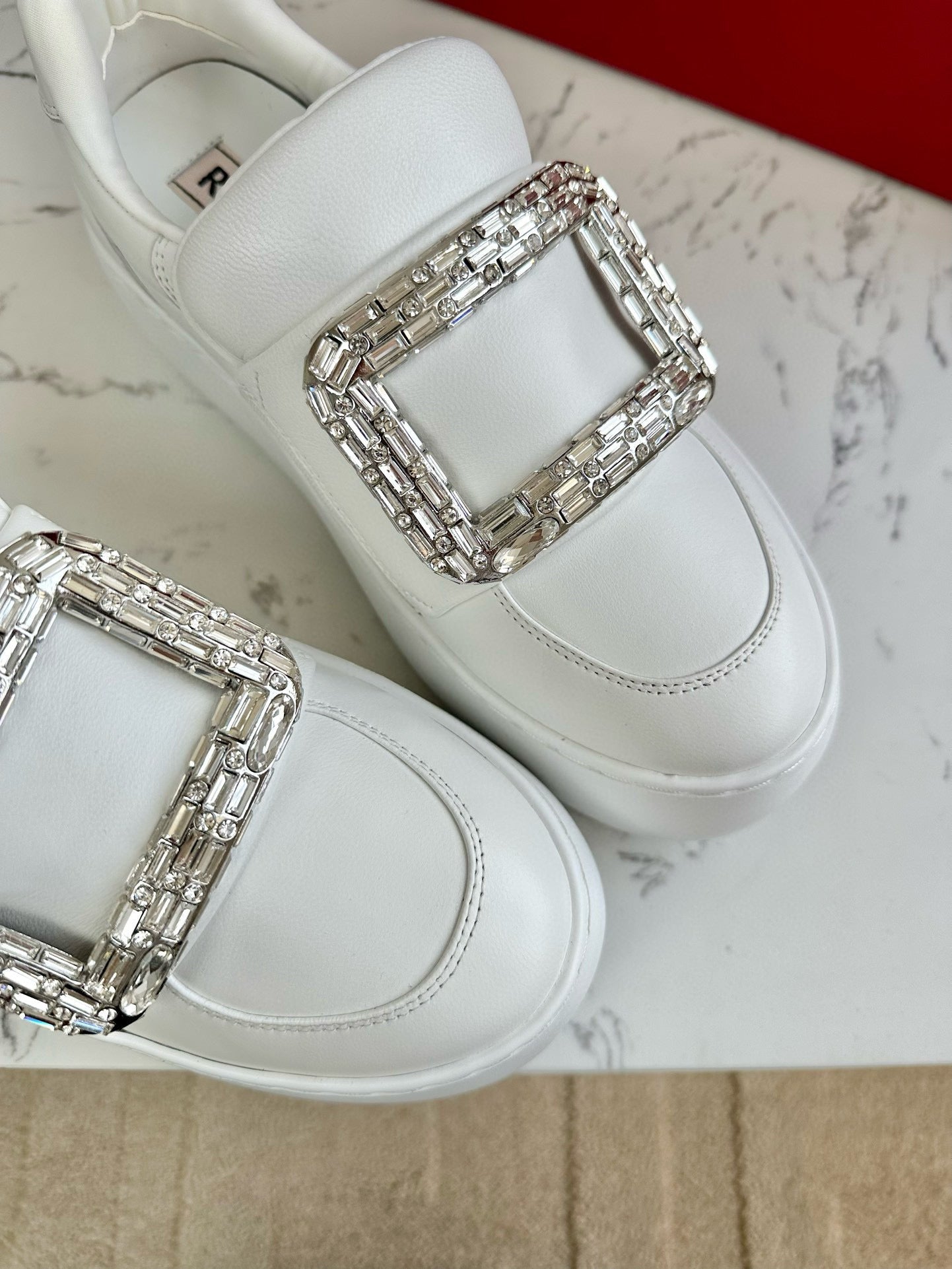 VIV' UP SNEAKERS IN WHITE CALFSKIN