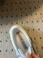 VIV' SKATE SNEAKERS IN WHITE SMOOTH CALFSKIN SILVER BUCKLE