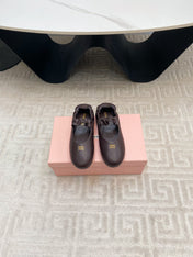 MARY JANE FLATS IN ESPRESSO SMOOTH LAMBSKIN