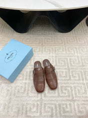 TASSEL MULES IN RUSSET BROWN LAMBSKIN