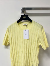 CELINE 26S LOGO SHORT-SLEEVE KNIT TOP 186