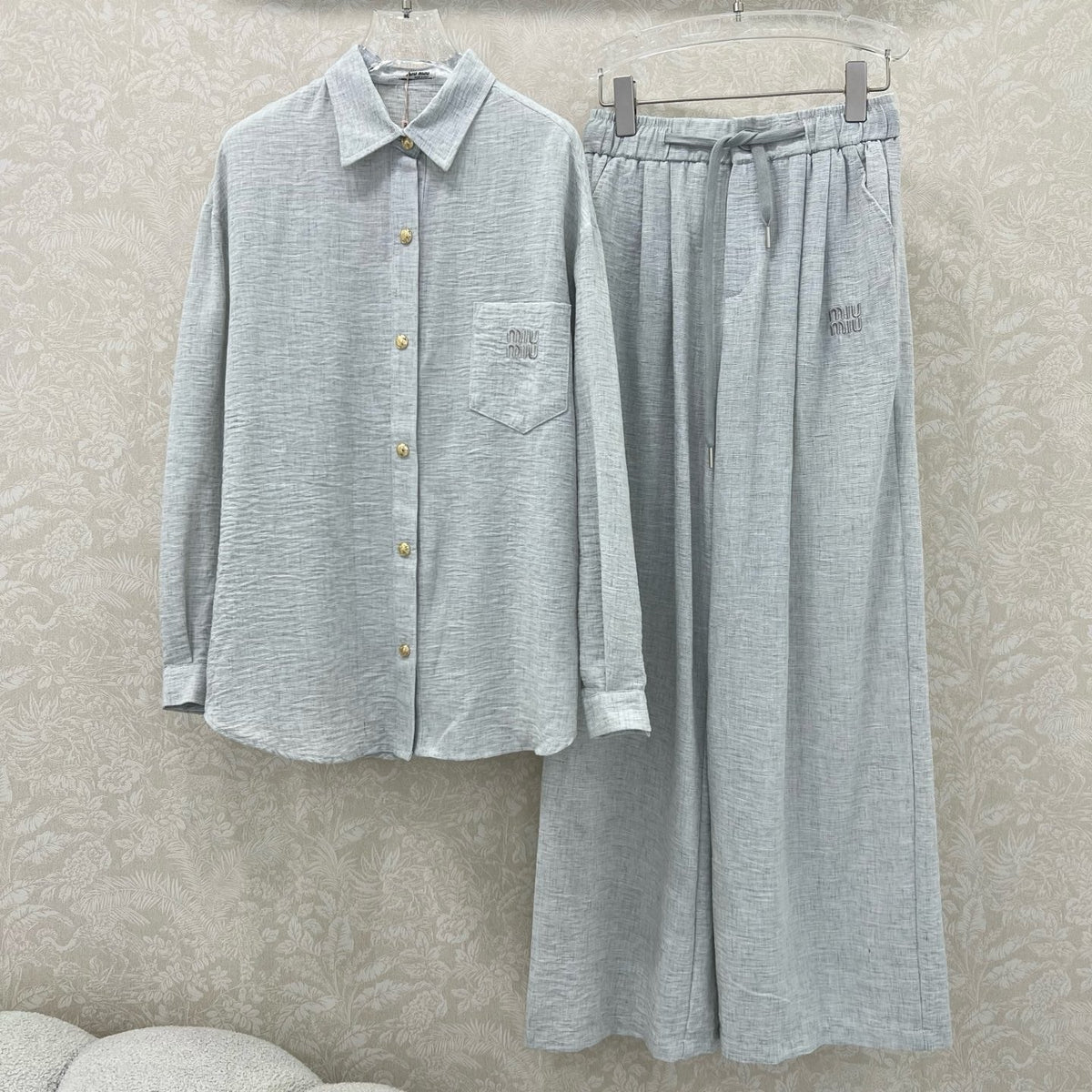 CHANEL SHIRT AND WIDE-LEG TROUSERS SET STYLE 32
