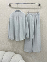 CHANEL SHIRT AND WIDE-LEG TROUSERS SET STYLE 32