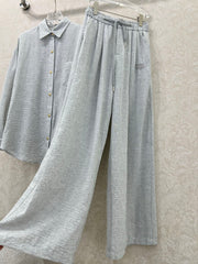 CHANEL SHIRT AND WIDE-LEG TROUSERS SET STYLE 32