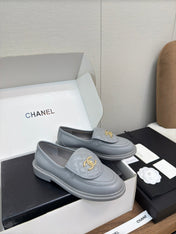 MOCCASIN 2.5 CM IN ASH GRAY PREMIUM LAMBSKIN