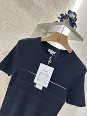 CHANEL FITTED SHORT-SLEEVE KNIT TOP 276496