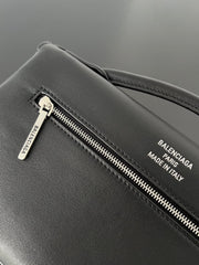 BEL AIR CLUTCH 27 IN BLACK NAPPA LAMBSKIN SILVER HARDWARE