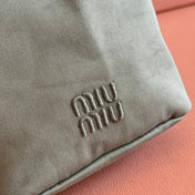 GABADINE POUCH 22.5 IN OLIVE GREEN CANVAS YELLOW DRAWSTRING