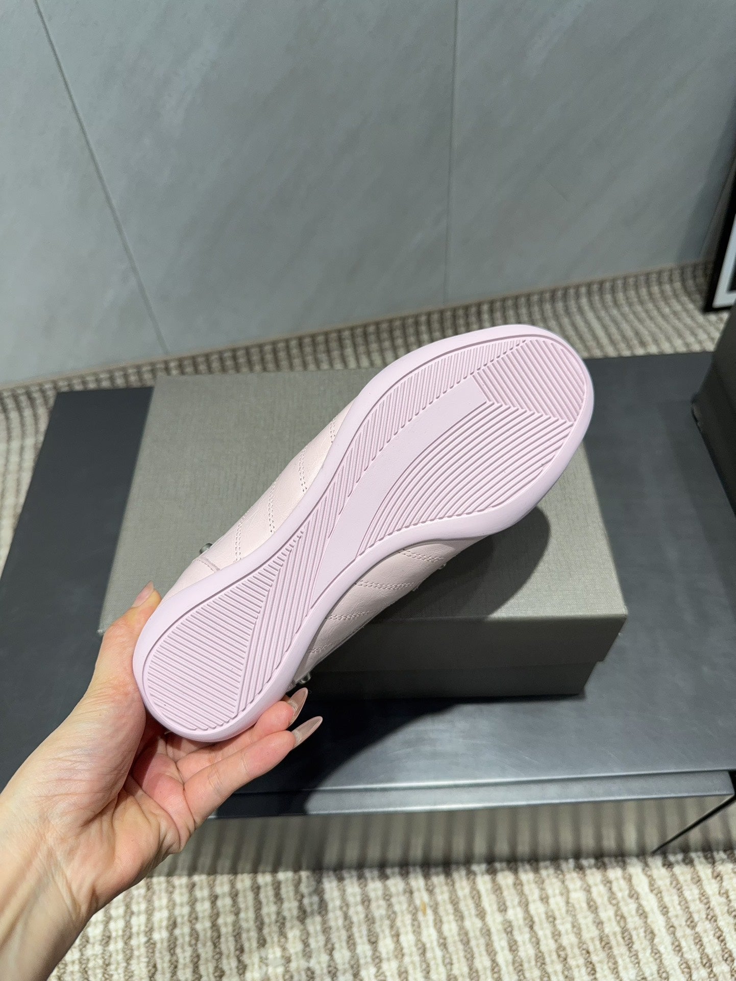 BALENCIAGA 25S SNEAKER IN LIGHT PINK CALFSKIN