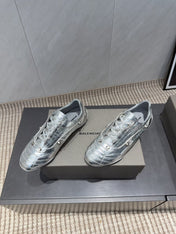 BALENCIAGA 25S SNEAKER IN SILVER CALFSKIN