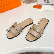 HM 26S GIULIA SANDAL IN LIGHT BROWN CALFSKIN SILVER HARDWARE
