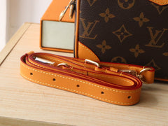 TROCADERO BAG 20 IN BROWN MIX ORANGE MONOGRAM ECLIPSE CANVAS