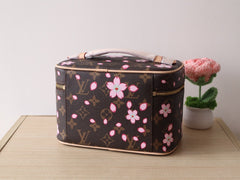 NICE MINI TOILETRY BAG 20 IN SAKURA BROWN MONOGRAM COATED CANVAS