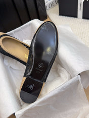 BALLERINAS IN BLACK MIX PEANUT BROWN RAFFIA