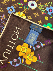 LV SCARF 135 CM IN WOOL MIX SILK 715457