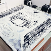 CHANEL 25S SCARF 135 IN CASHMERE SILK 737230