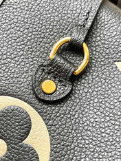 NEVERFULL MM 31 IN BLACK CREAM MONOGRAM EMPREINTE LEATHER