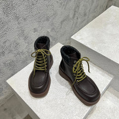 HADDOCK LACE-UP ANKLE BOOT IN CHOCOLATE BROWN CALFSKIN