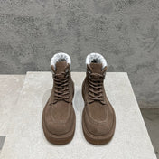 HADDOCK LACE-UP ANKLE BOOT IN WALNUT BROWN SUEDE
