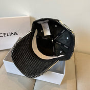 BASEBALL CAP MODEL 650190 IN BLACK CORDUROY