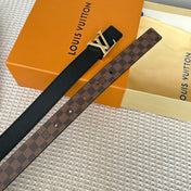 LV ICONIC 25 MM IN BROWN DAMIER CALFSKIN GOLD HARDWARE